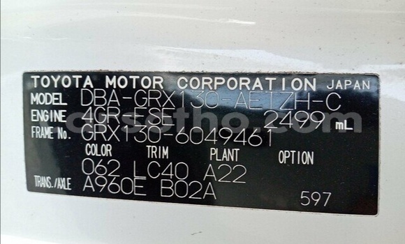 Acheter Occasion Voiture Toyota Mark X Blanc à Maseru, Maseru Acheter Occasion Voiture Toyota Mark X Blanc à Maseru, Maseru